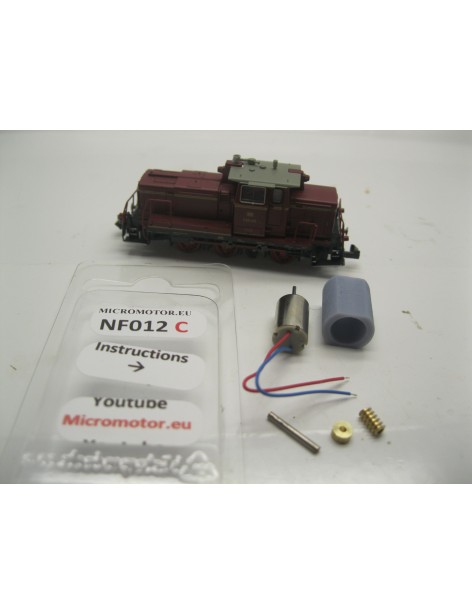 Motorizing kit for Fleischmann V60, BR 105, BR 260 locomotives