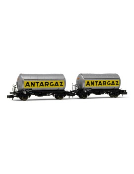 Set of 2 SNCF gas tank wagons ANTARGAZ