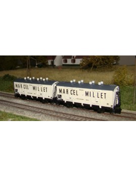 Set of 2 refrigerated Marcel Millet wagons