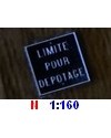 Plaque SNCF "LIMITE POUR DEPOTAGE"