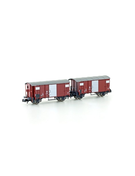 Set of 2 SBB K2 covered wagons era III