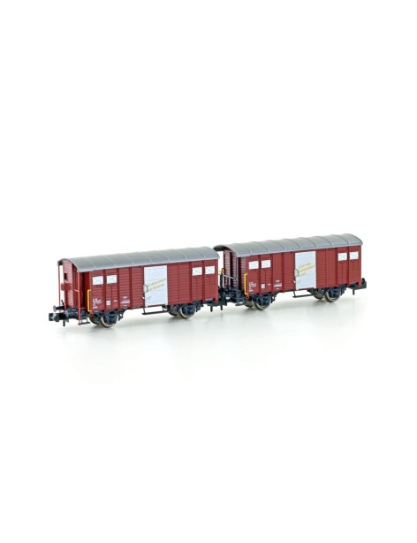 Set of 2 SBB K2 covered wagons era IV