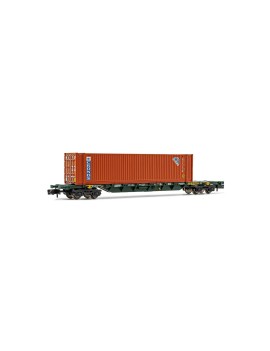 Wagon plat Sgnss FS CEMAT + container CRONOS