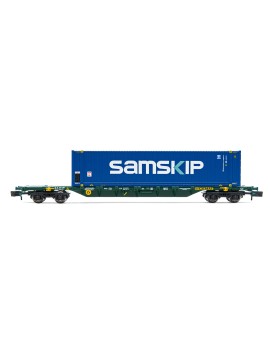 Wagon plat Sgnss FS CEMAT + container SAMSKIP