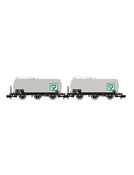 Set de 2 wagons citernes à 3 essieux SNCF BP époque III