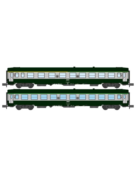 Set de 2 voitures UIC SNCF A4B5 et B10 époque IVc