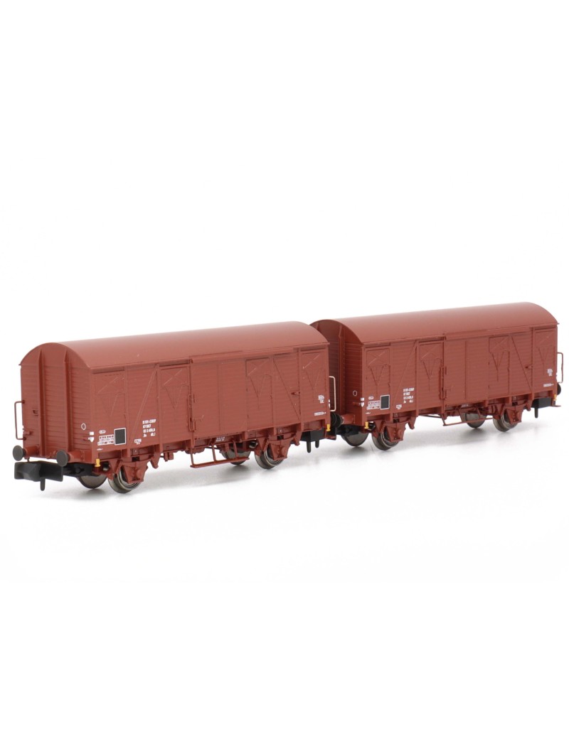 Set of 2 SNCF Gs covered wagons era IIIc/d