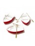 Set of 3 red small boats