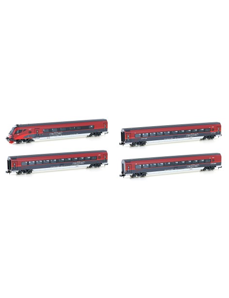 Set de 4 voitures OBB Railjet époque VI