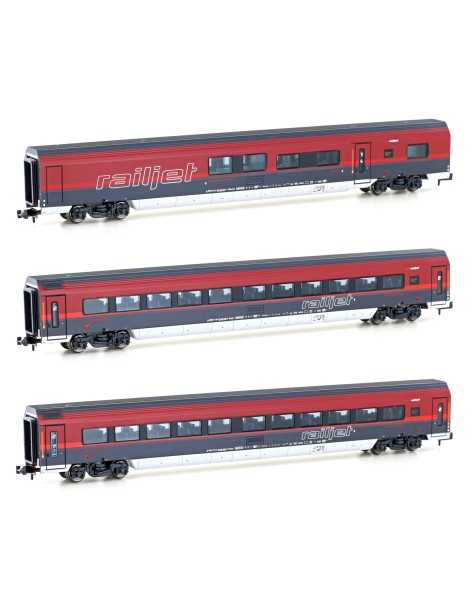 Set de 3 voitures OBB Railjet époque VI