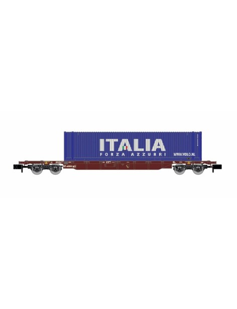 Wagon plat Sgnss FS container ITALIA
