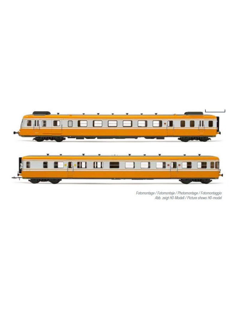 SNCF modernized RGP 2 railcar orange and silver