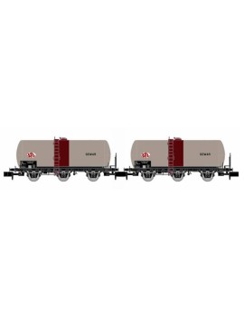 Set of 2 SNCF 3 axles tank wagons SGTL SEWAR era IV