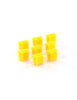 Set of 8 yellow community bins