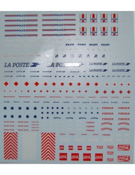 Sheet of various markings
