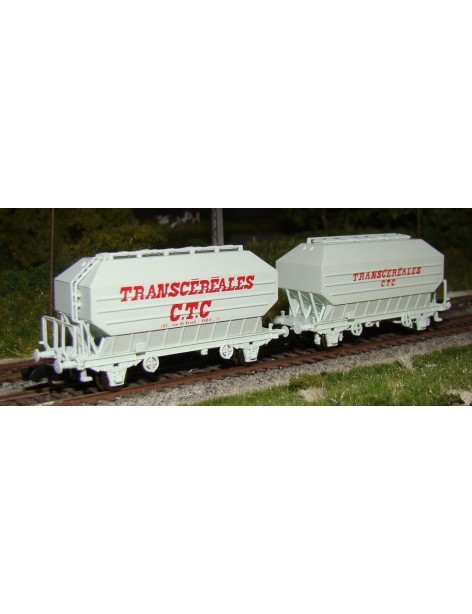 Set 2 wagons céréaliers TRANSCEREALES CTC époque IV