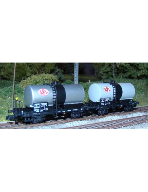 Set of 2 SNCF OCEM29 tank wagons SGTL