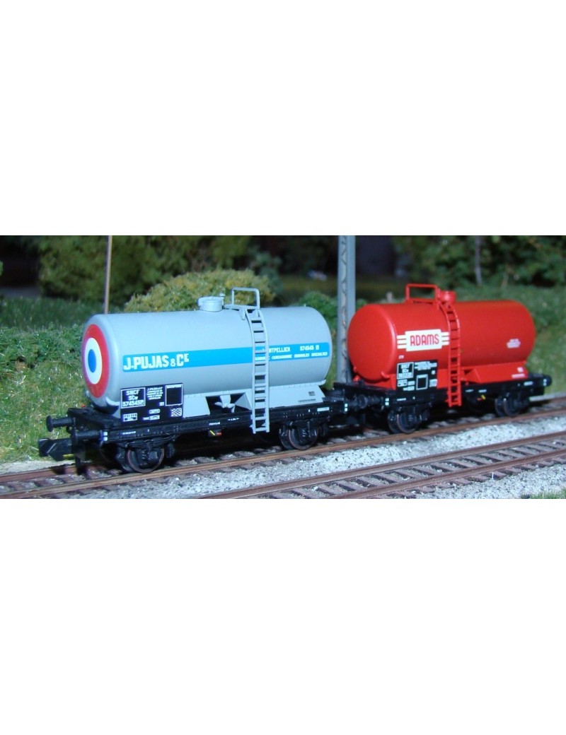 Set of 2 SNCF OCEM 29 tank wagons ADAMS and PUJAS