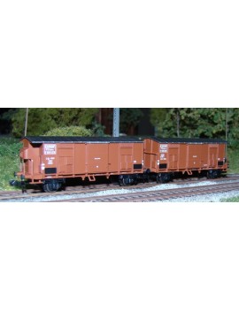 Set of 2 FS covered wagons with box era IIIb/c