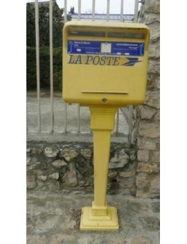 Modern postal box with base