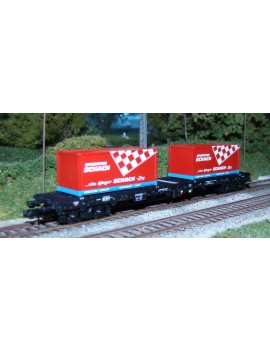 DBflat wagon + 2 SCHACH containers