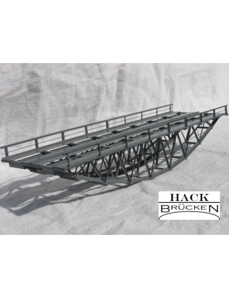 Double track inferior deck metal bridge 24 cm