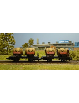 Set de 2 wagons bifoudres SNCF Sté de Wagons Foudres