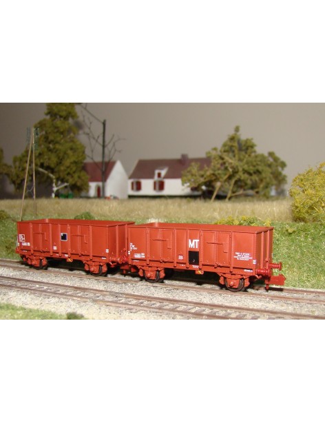 Set of 2 SNCF OCEM gondola cars MT era IV