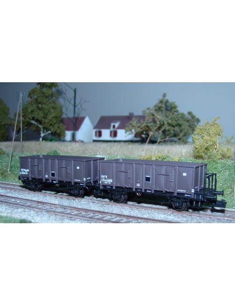 Set of 2 SNCF OCEM gondoal cars era III