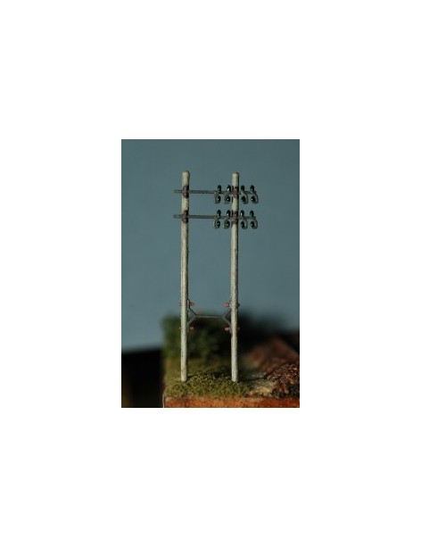 Set of 20 telegraph poles