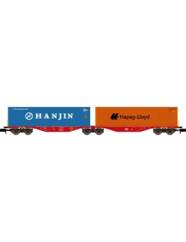 Wagon porte-containers HANJIN et HAPAG-LLYOD