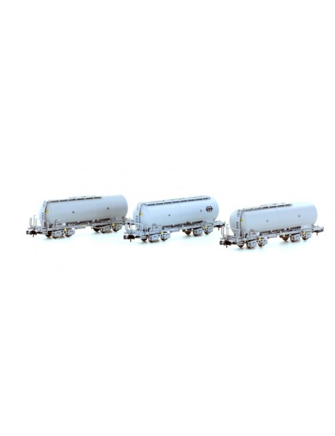 Set de 3 wagons silo Uacs SBB