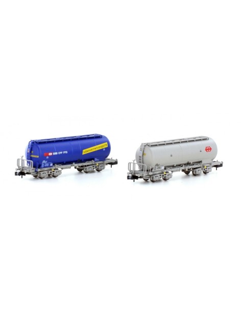 Set de 2 wagons silos Uacs SBB époque V/VI