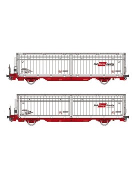 Set of 2 OBB Hbbills-uy cooled wagons RailCargo