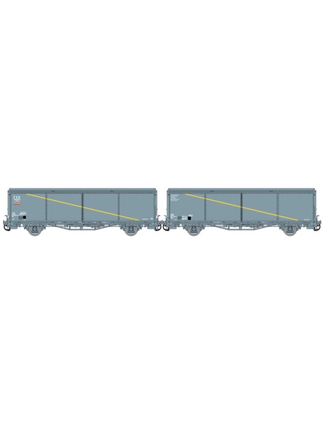 Set de 2 wagons SNAV  toits bas EVS époque 