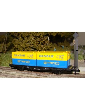 Wagon plat Lbs DB containers DANZAS