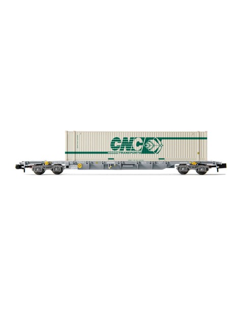 Wagon plat Sgss SNCF Novatrans + container CNC