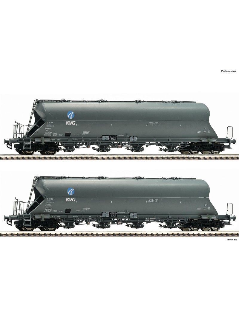 Set de 2 wagons silos Uacs-x DB KKG