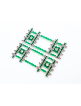 Set of 2 pairs of track junction segments double track