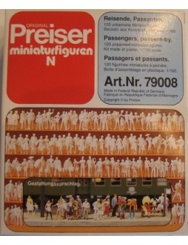 Set of 120 passengers and passers-by